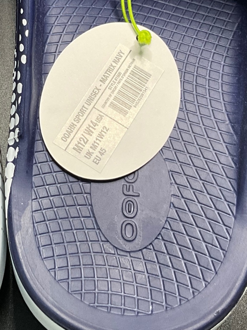 OOFOS Ooahhh Sport Unisex Slides-Matrix Navy. US Men’s 12. NWT/No Box - Picture 4 of 10
